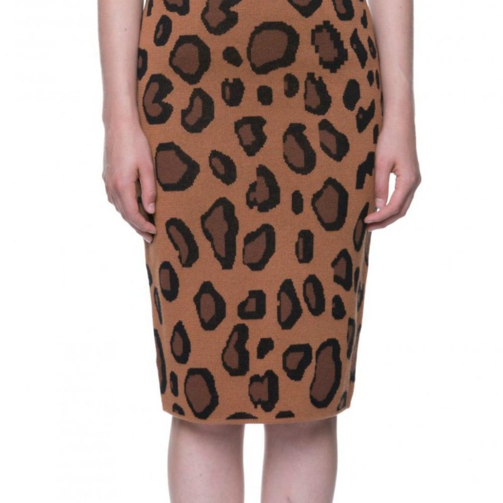 English Factory Leopard Knit Skirt - M